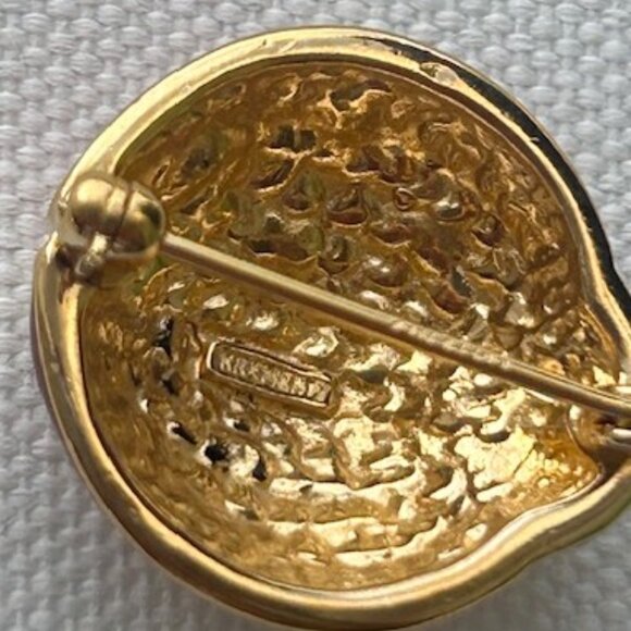 KREMENTZ Gold Ladybug Red Enamel Clear Rhinestone Pin BROOCH - Picture 10 of 10